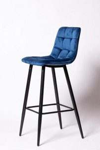 Стул барный Grif ткань синий