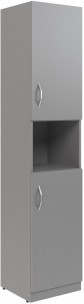 Шкаф колонка с 2-мя глухими малыми дверьми SR-5U.4(R) Серый 386х375х1815