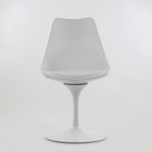 Стул Tulip style белый с белой подушкой