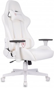 Кресло игровое Zombie Neo белый эко.кожа крестов. пластик пластик белый