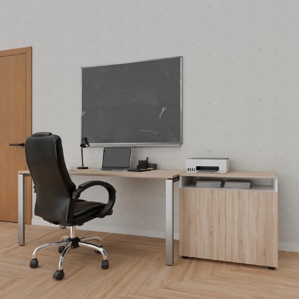 Стол Лофт 1800х600 на П-образных опорах, серый