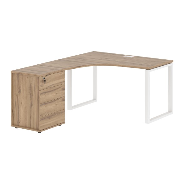 Стол эргономичный с тумбой EQCET 1318(L) 1360х1880х750 EDIS