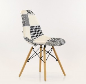 Стул Style DSW Patchwork черно-белый