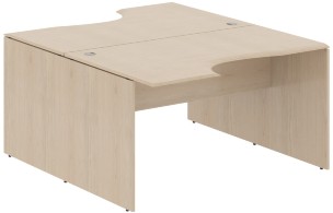 Стол 2-х местный эргономичный W2CET 149.2 Бук Тиара 1400х1806х750 WAVE