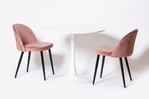 Кресло-стул DISCO black розовый