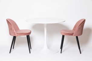 Кресло-стул DISCO black розовый